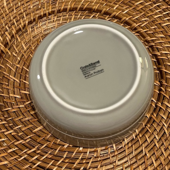 Crate & Barrel Aaron Probyn Light Gray Bowl 6" Cereal Soup - Picture 9 of 9